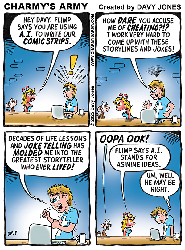 September Bonus Strip 1: New Comic Strip from Charmy’s Army the Comic Strip – “Artificial&nbsp;Embellishments”