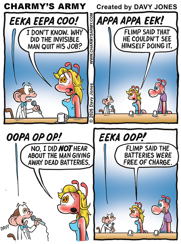 January 9, 2026: New Comic Strip from Charmy’s Army the Comic Strip – “Flimp Stands Back Up” Comic Strip 2 of&nbsp;6