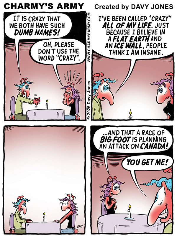 Funny Online Dating Comic Strip About Blue and a Crazy Lady | Charmy’s Army | Blue Meets His Match | 3 of&nbsp;6